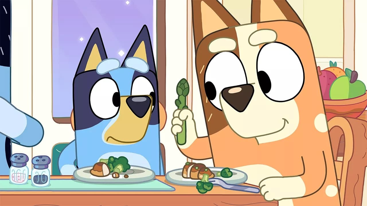 Still from Bluey episode Asparagus