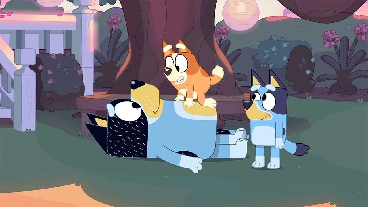 Still from Bluey episode Daddy Putdown