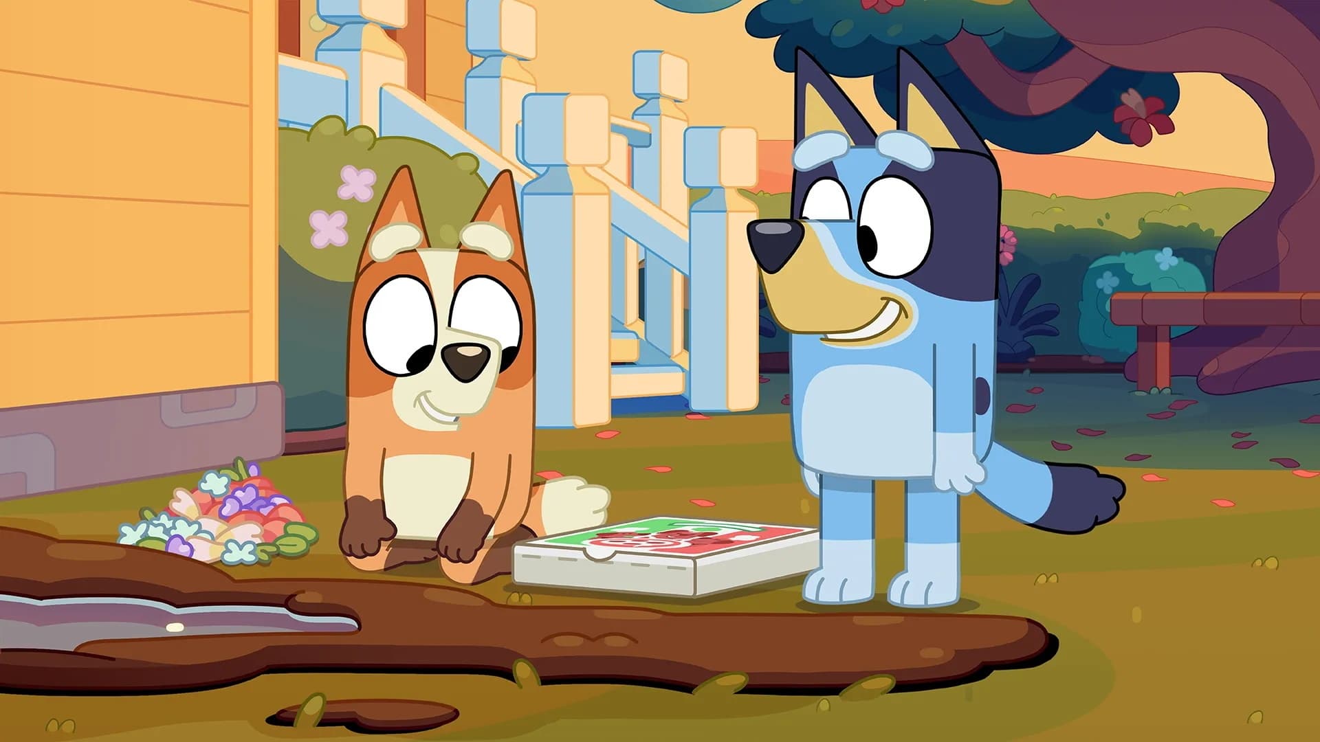 Still from Bluey episode Pizza Girls