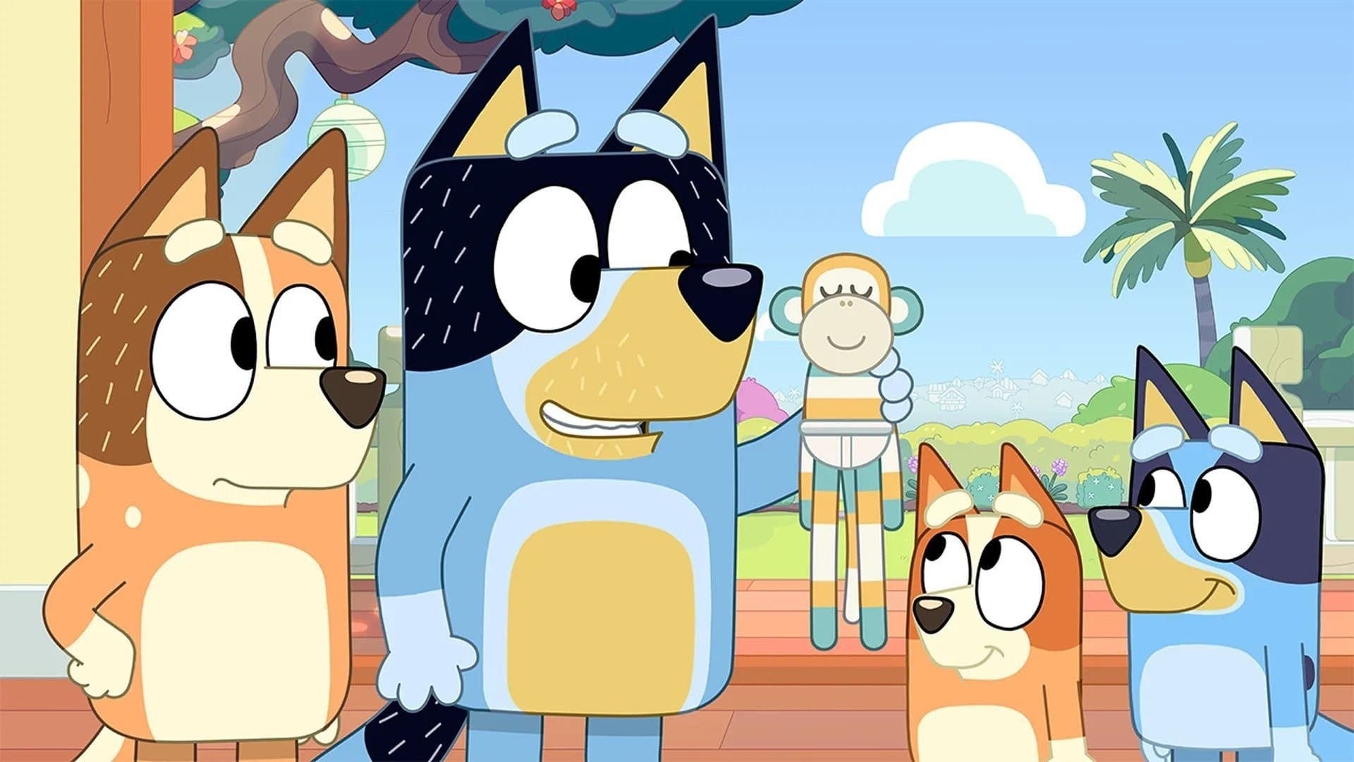 Still from Bluey episode Mr Monkeyjocks