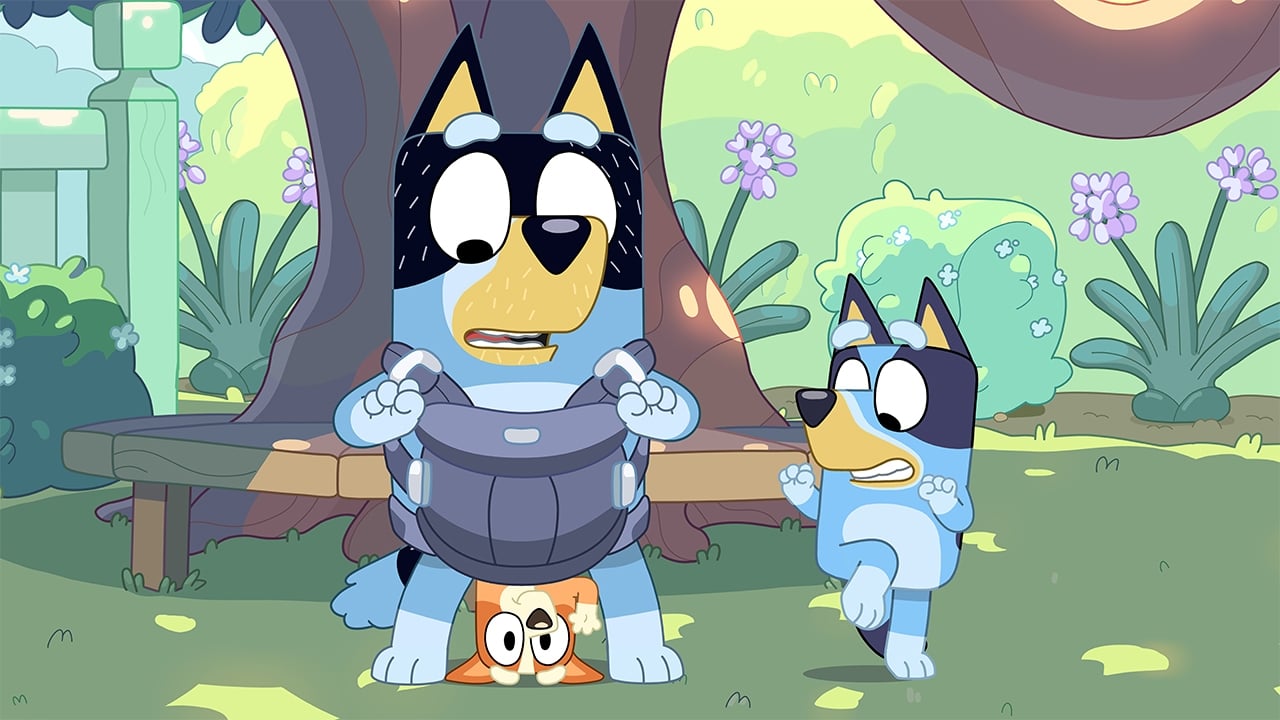 Still from Bluey episode Dad Baby