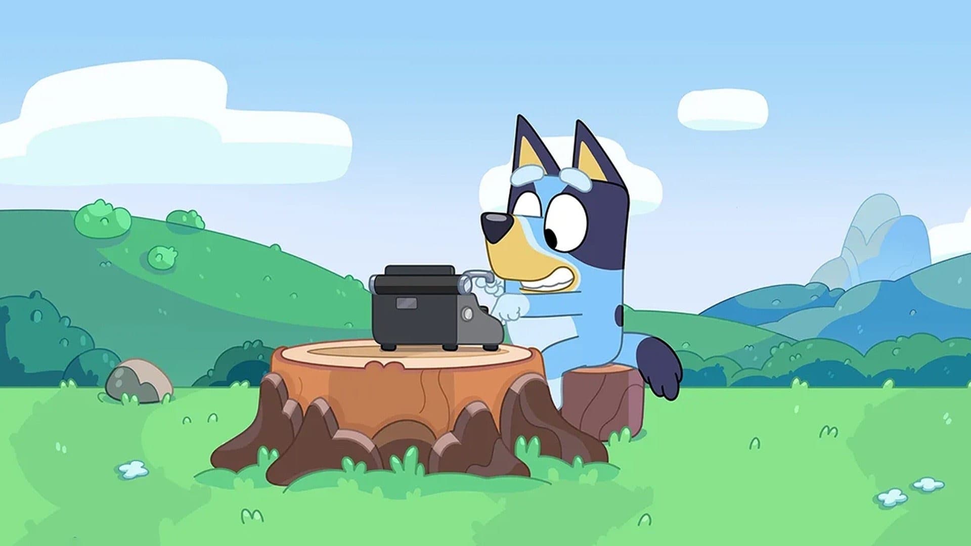 Still from Bluey episode Typewriter