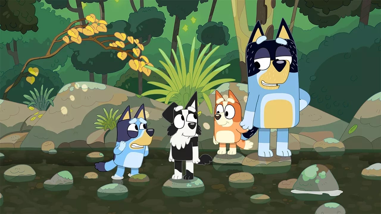 Still from Bluey episode The Creek