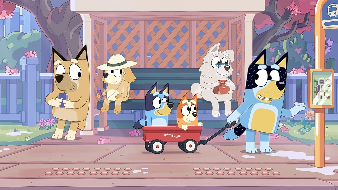 Still from Bluey episode Wagonride