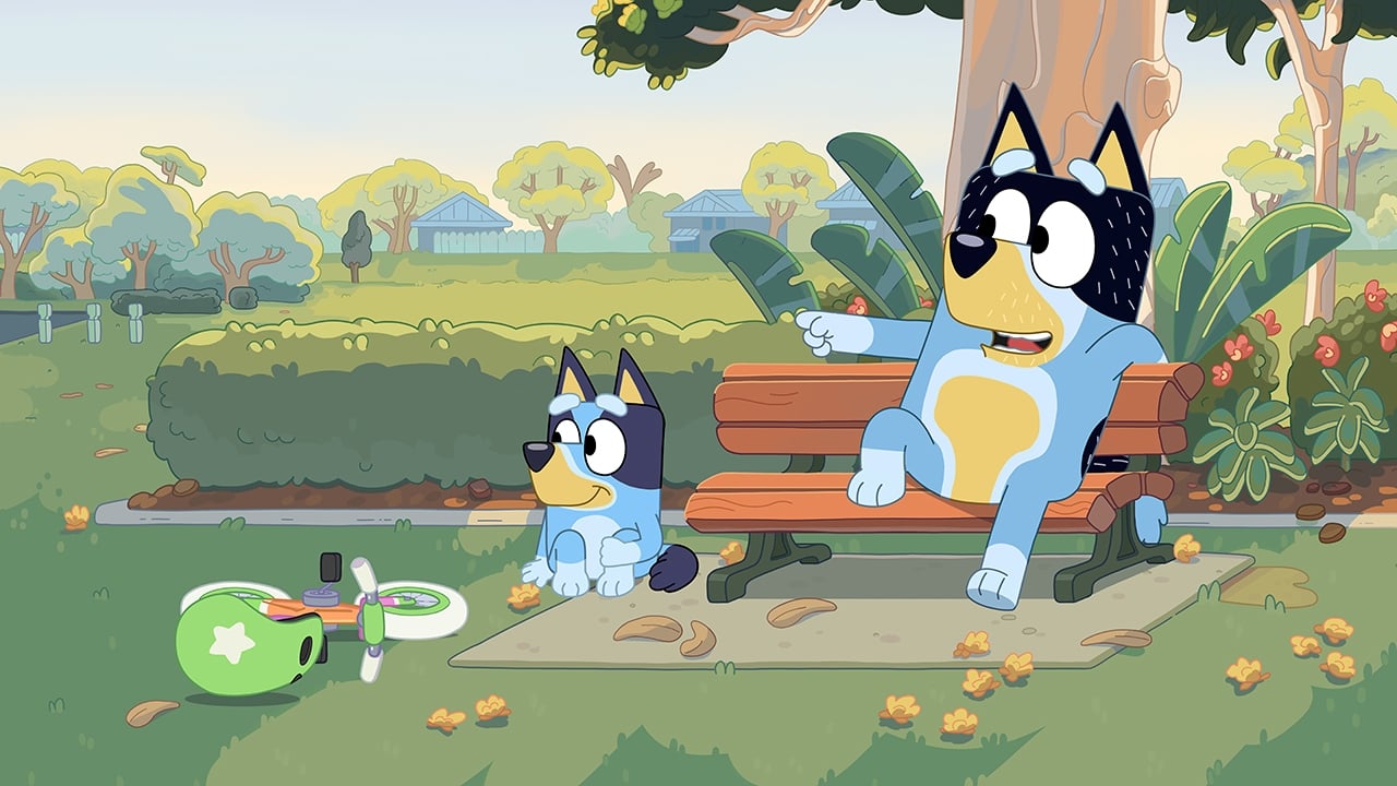 Still from Bluey episode Bike