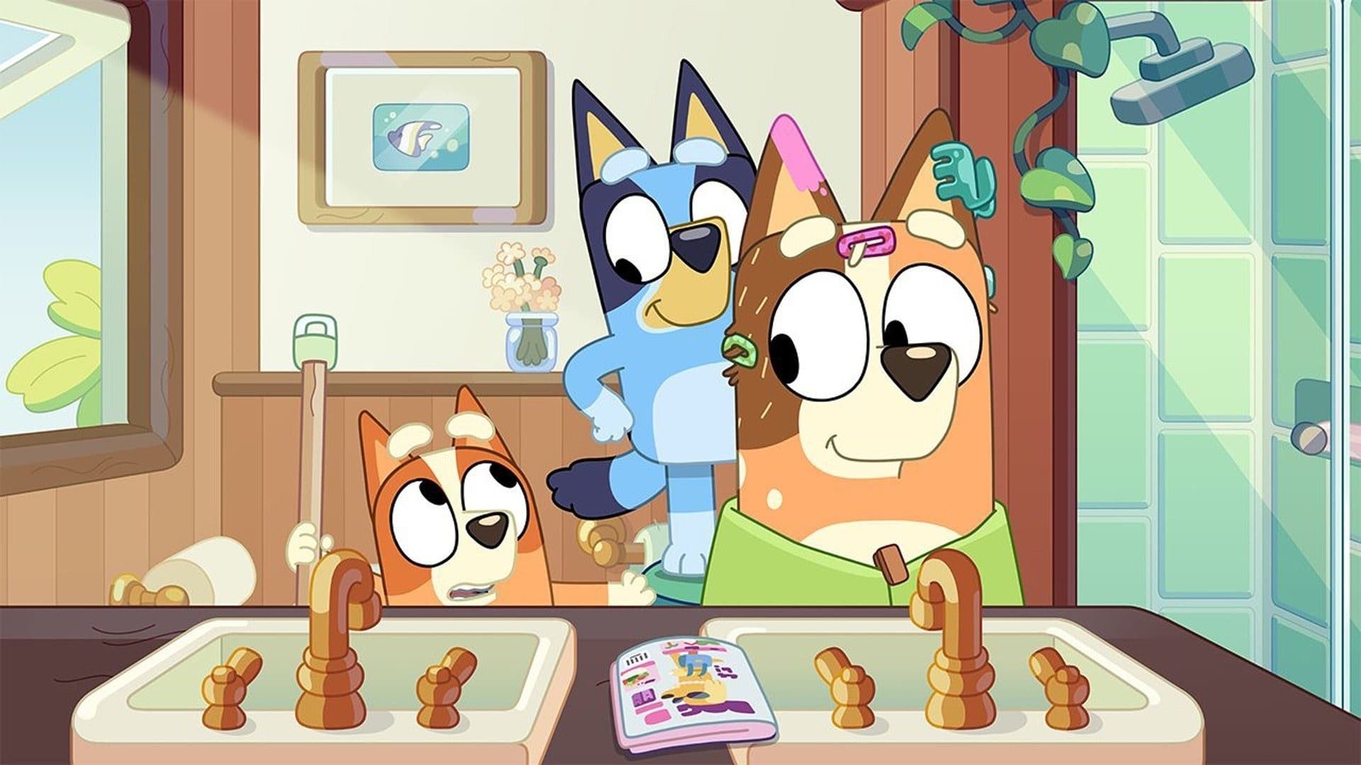 Still from Bluey episode Hairdressers