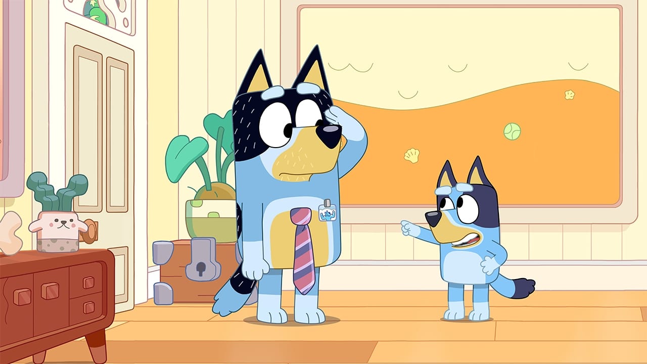 Still from Bluey episode Work