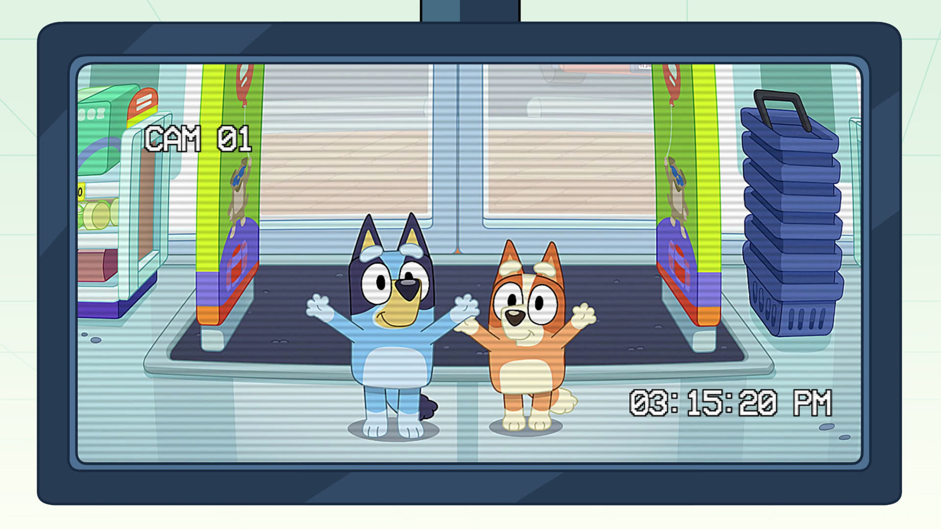 Still from Bluey episode TV Shop