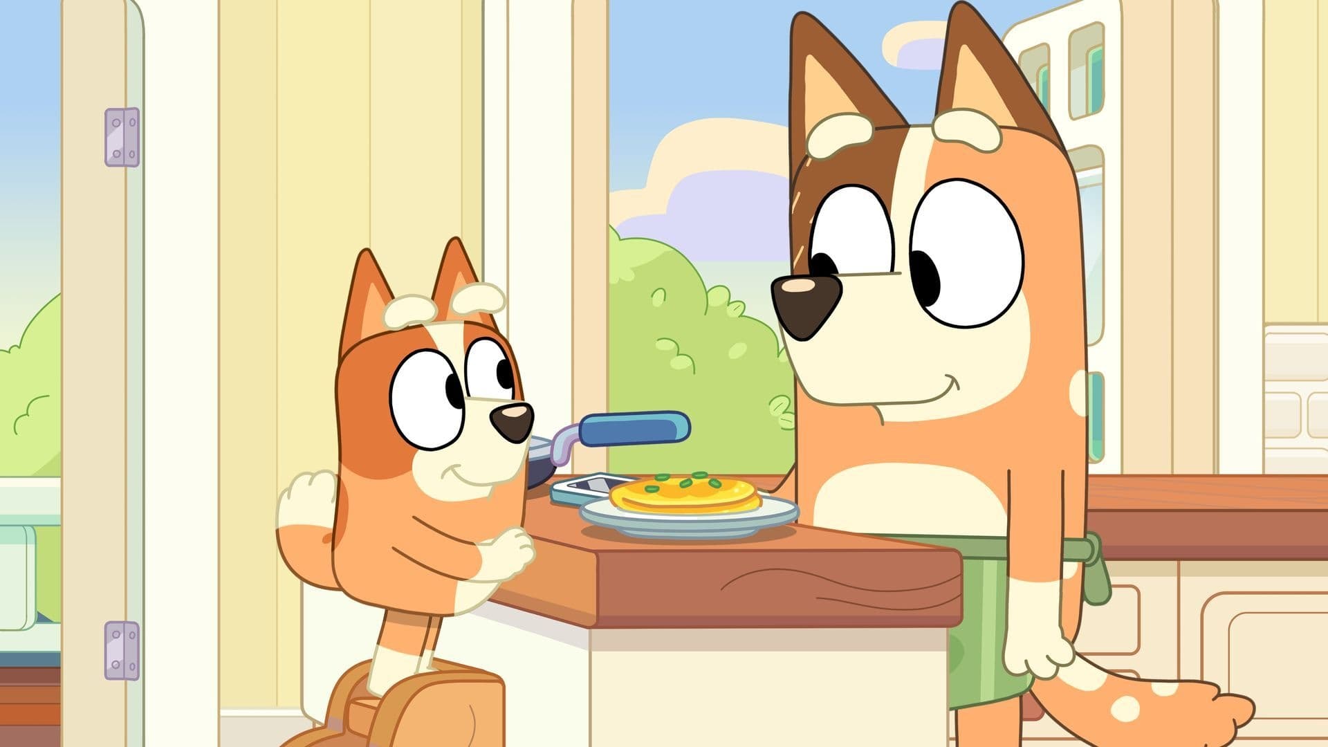 Still from Bluey episode Omelette