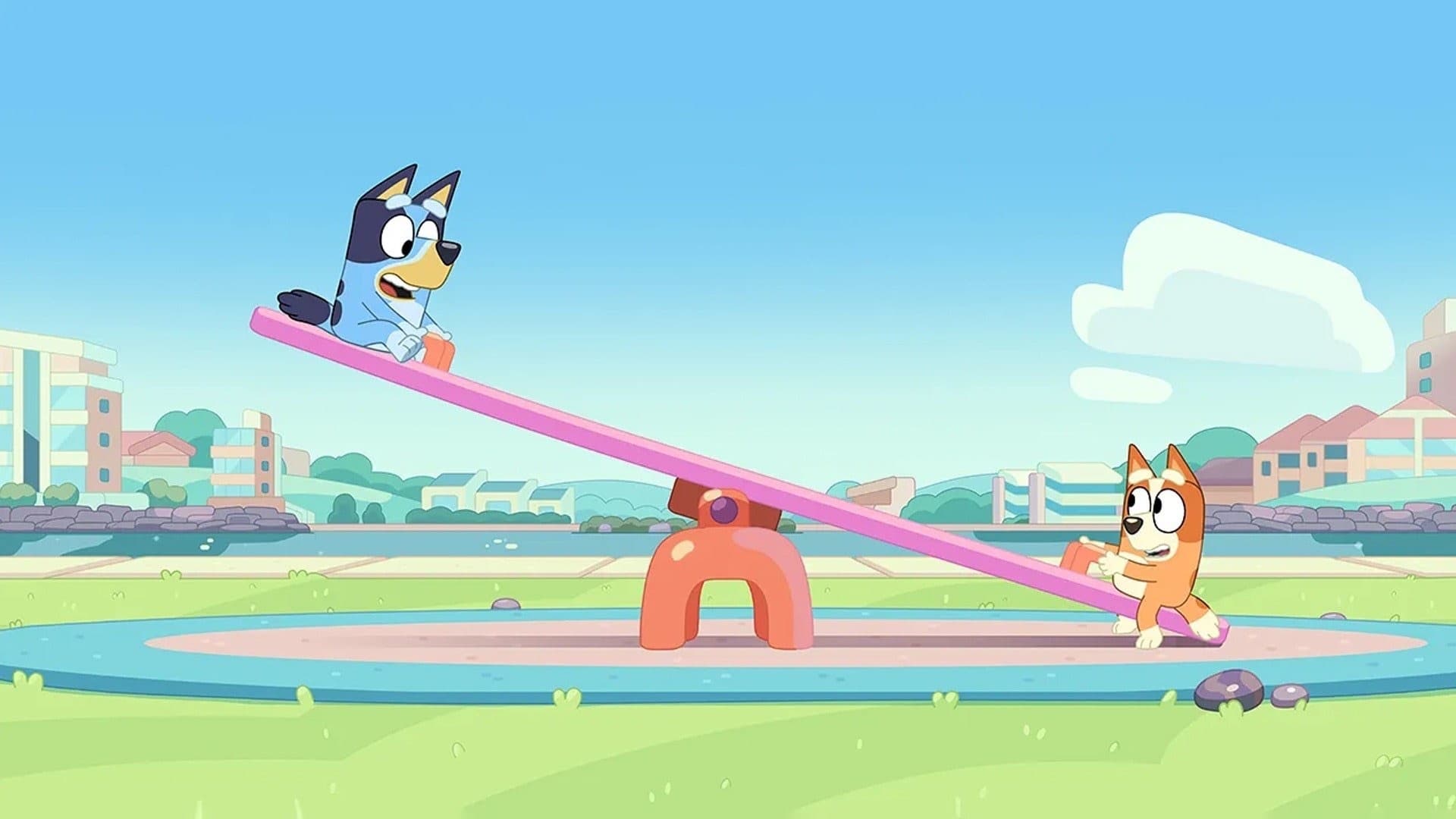 Still from Bluey episode Seesaw