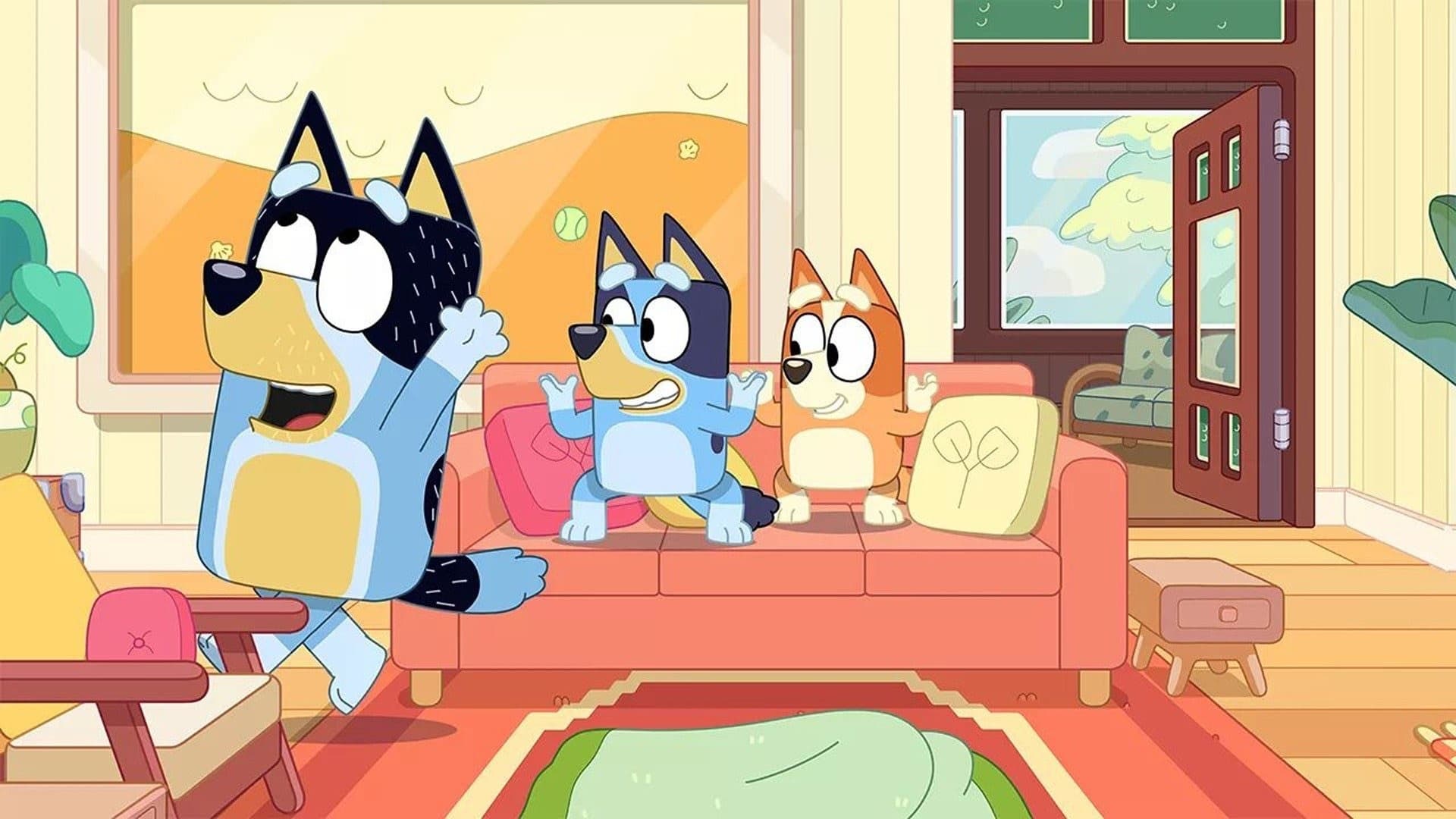 Still from Bluey episode Ticklecrabs