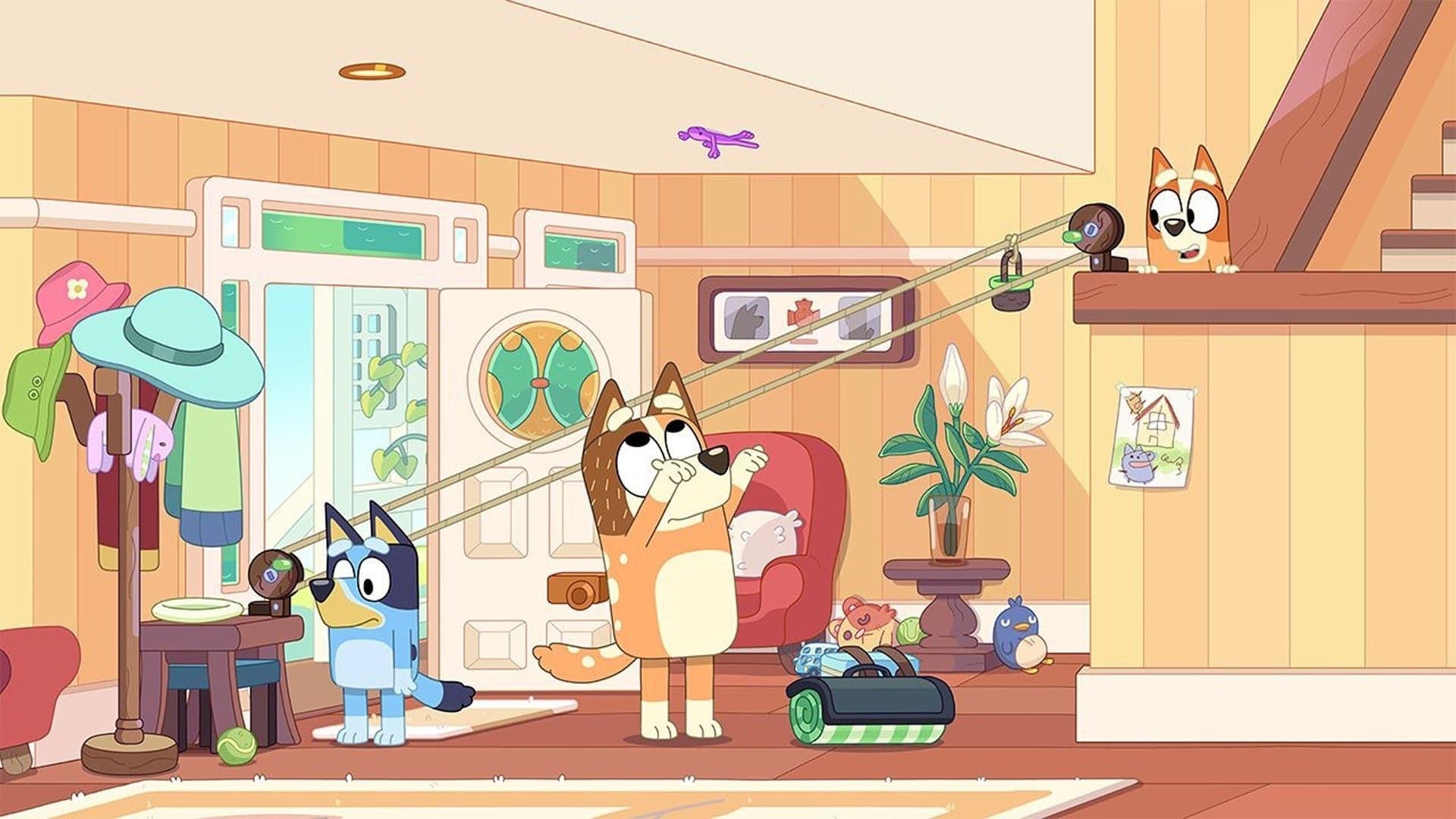 Still from Bluey episode Sticky Gecko