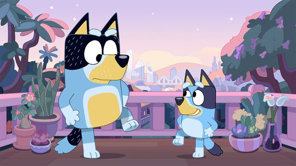 Still from Bluey episode Copycat