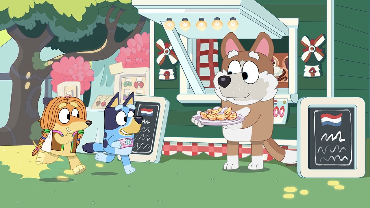 Still from Bluey episode Markets