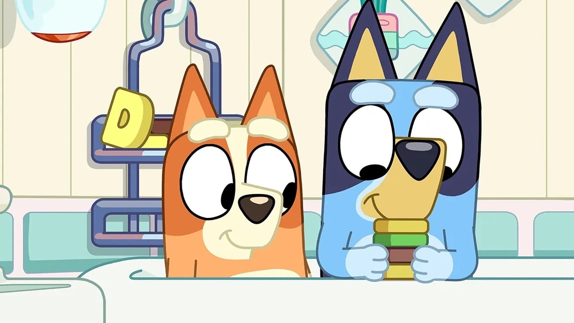 Still from Bluey episode Burger Shop