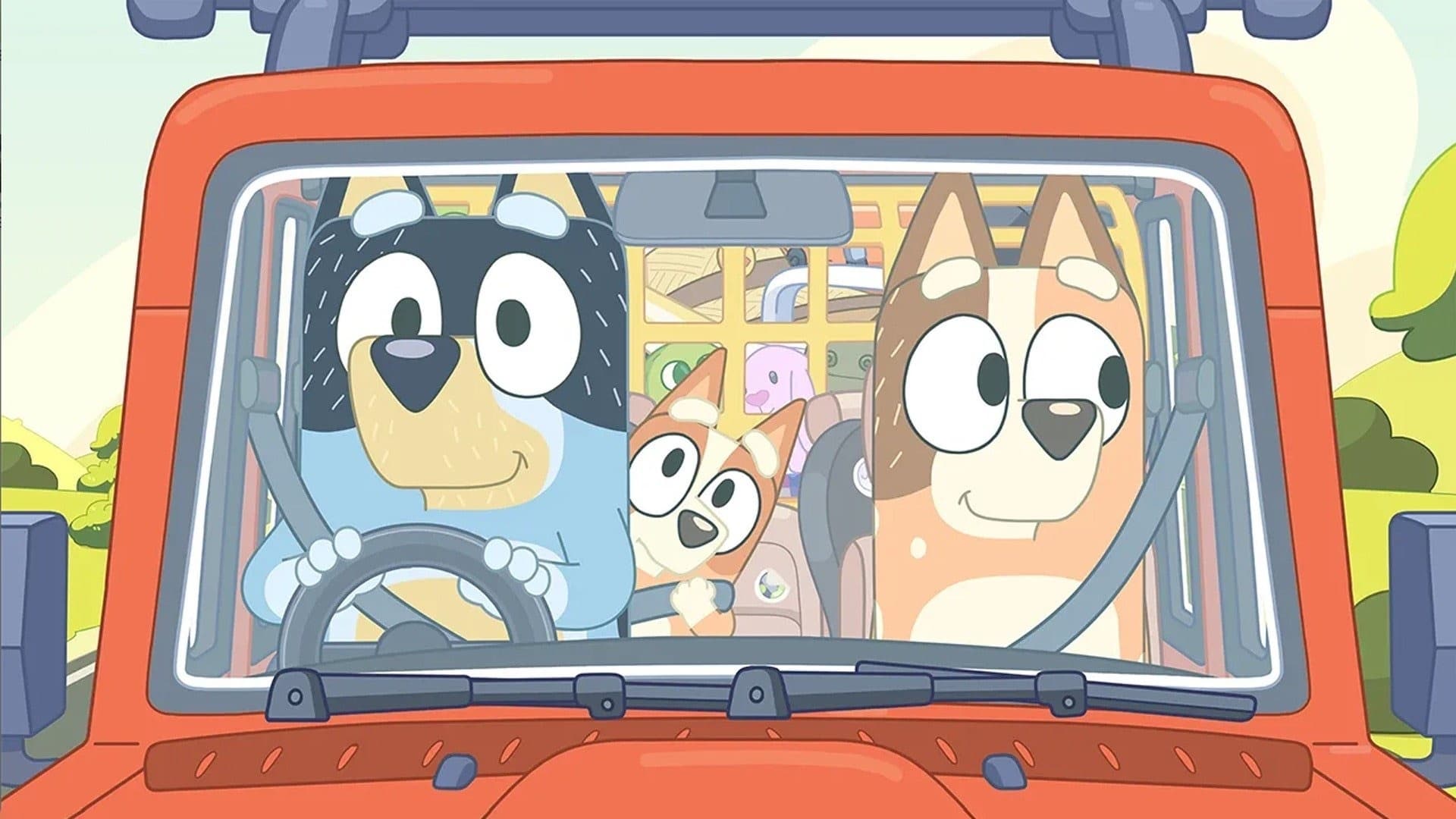 Still from Bluey episode Road Trip