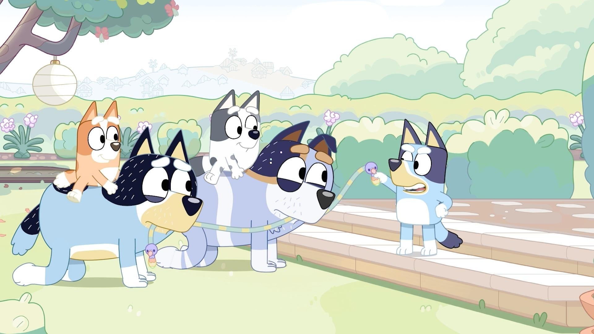 Still from Bluey episode Horsey Ride