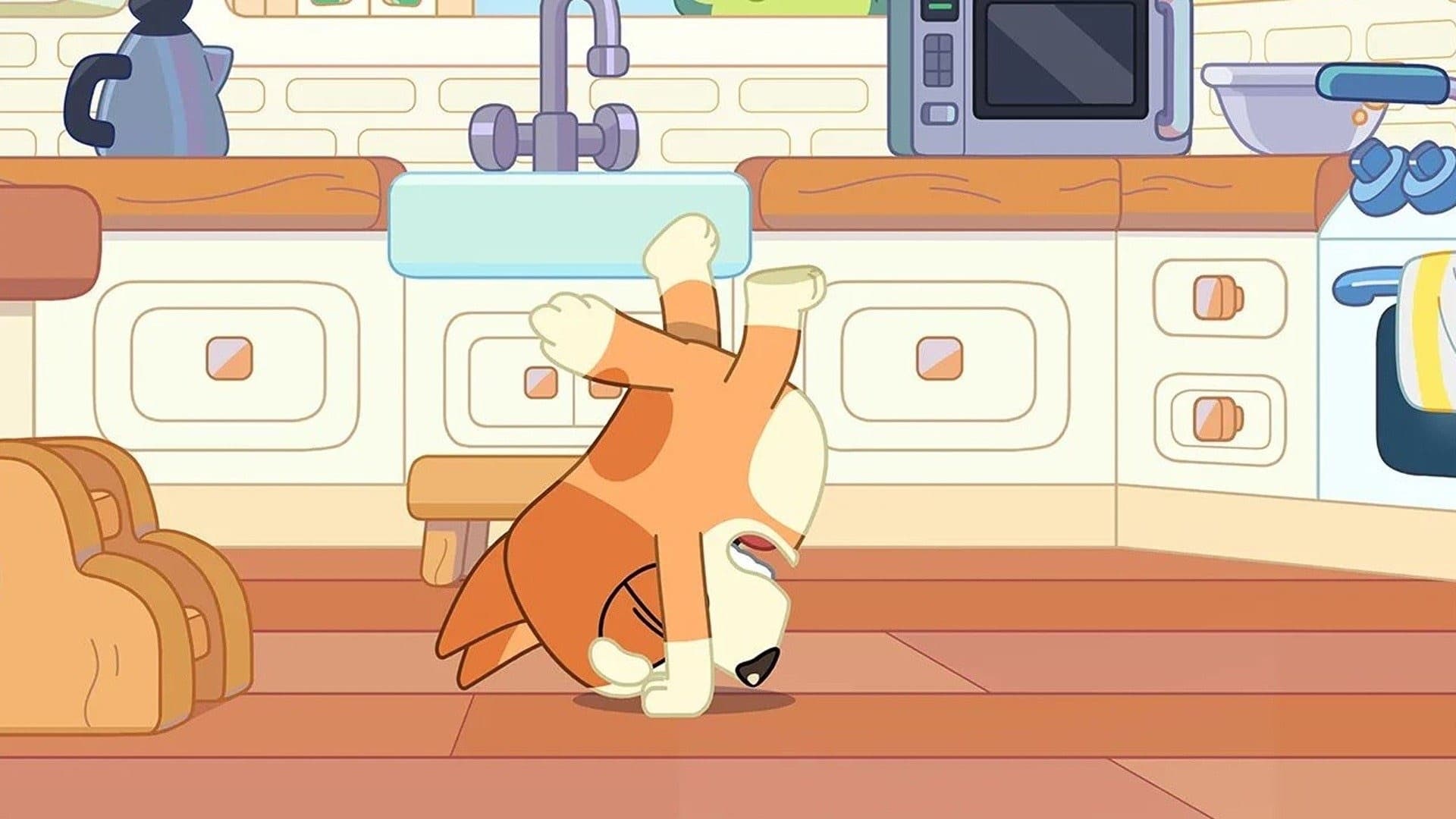 Still from Bluey episode Handstand