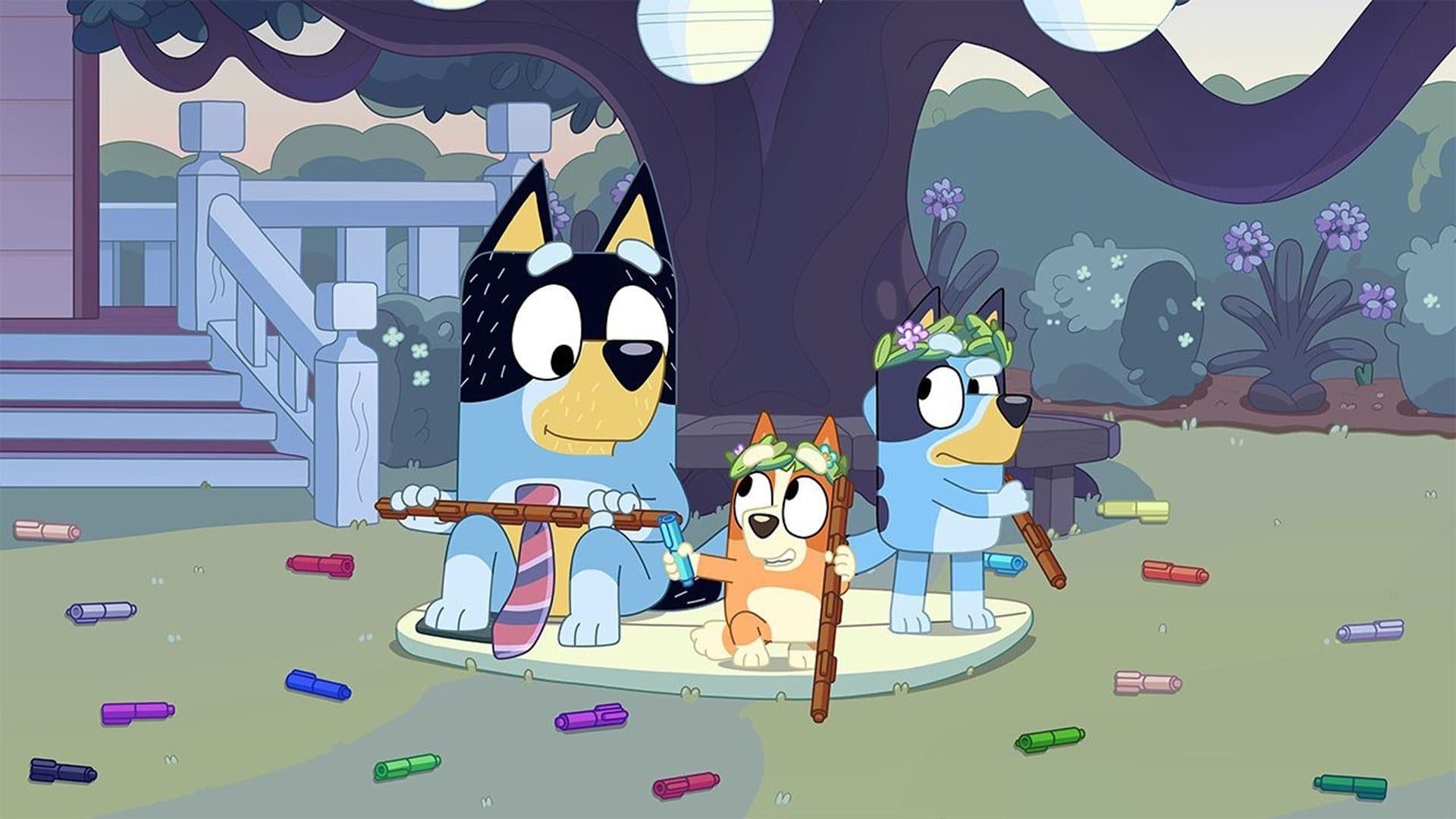 Still from Bluey episode Rug Island