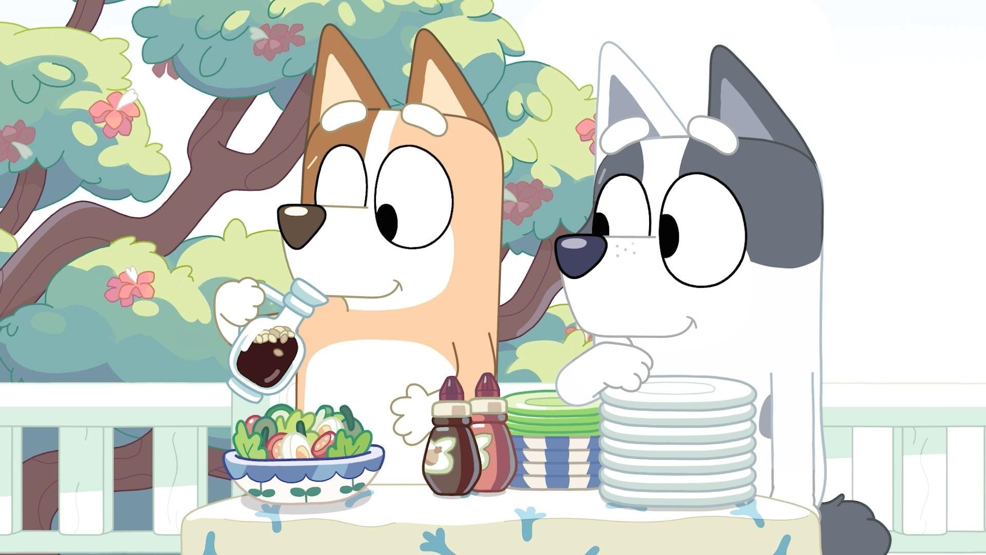 Still from Bluey episode BBQ