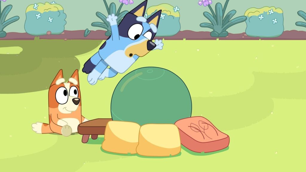 Still from Bluey episode Obstacle Course