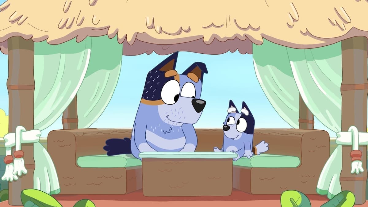 Still from Bluey episode Bonus Bits - Honk