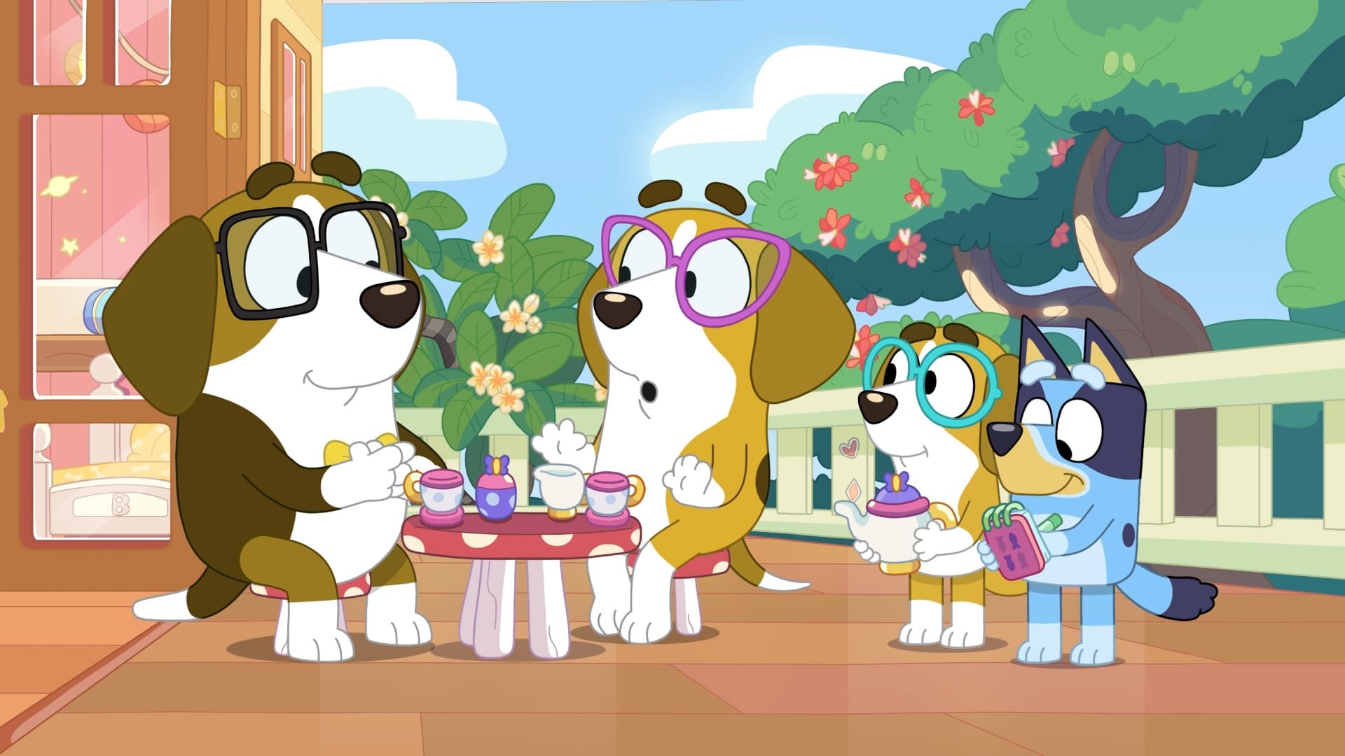 Still from Bluey episode Bonus Bits - Tea Party