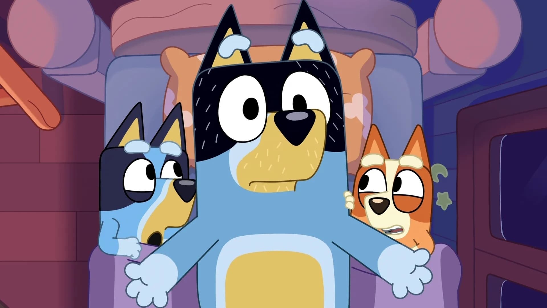 Still from Bluey episode Three Pigs